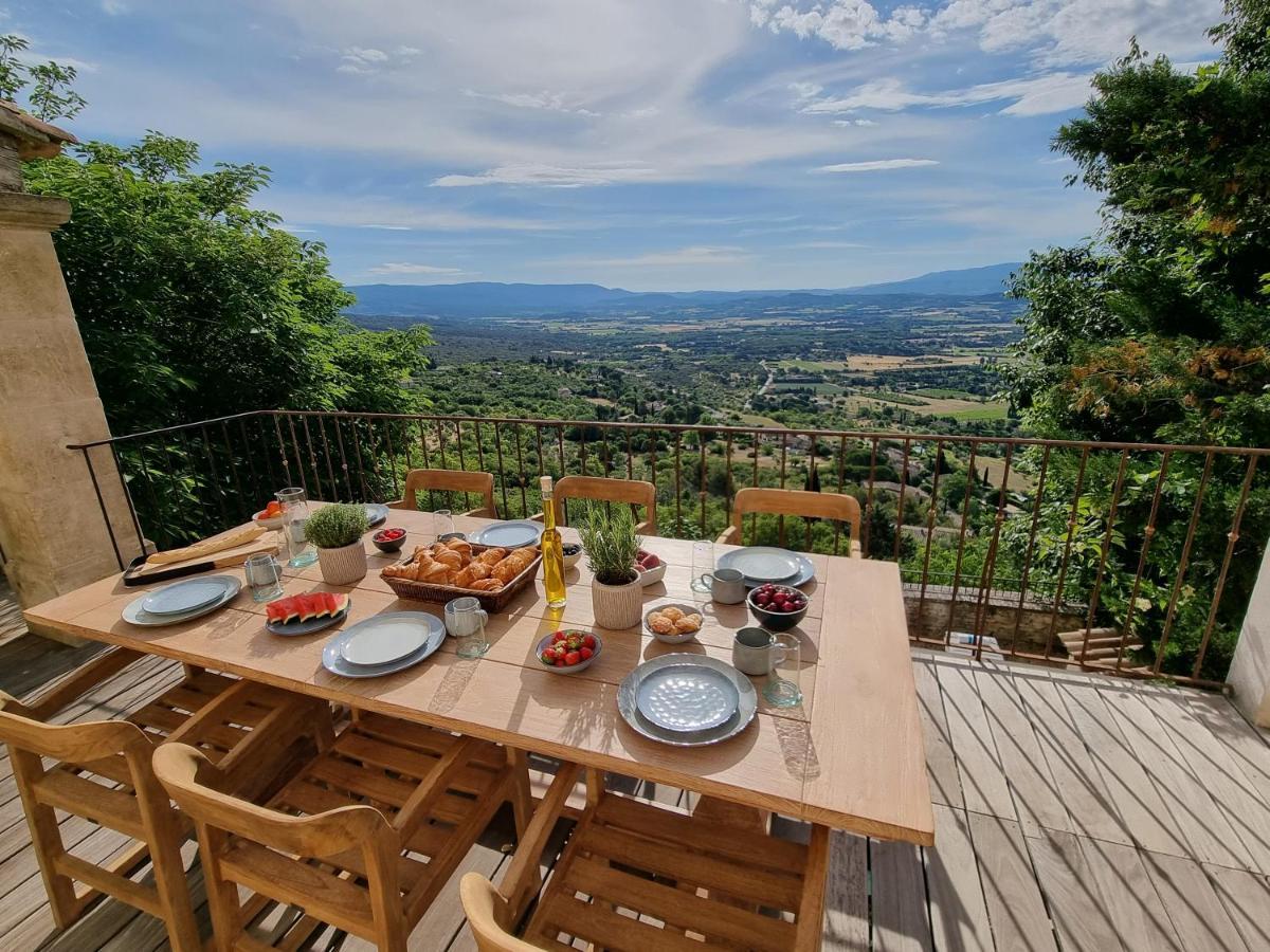 Maison Au Centre Du Village De Gordes Avec Vue Incroyable Exterior foto